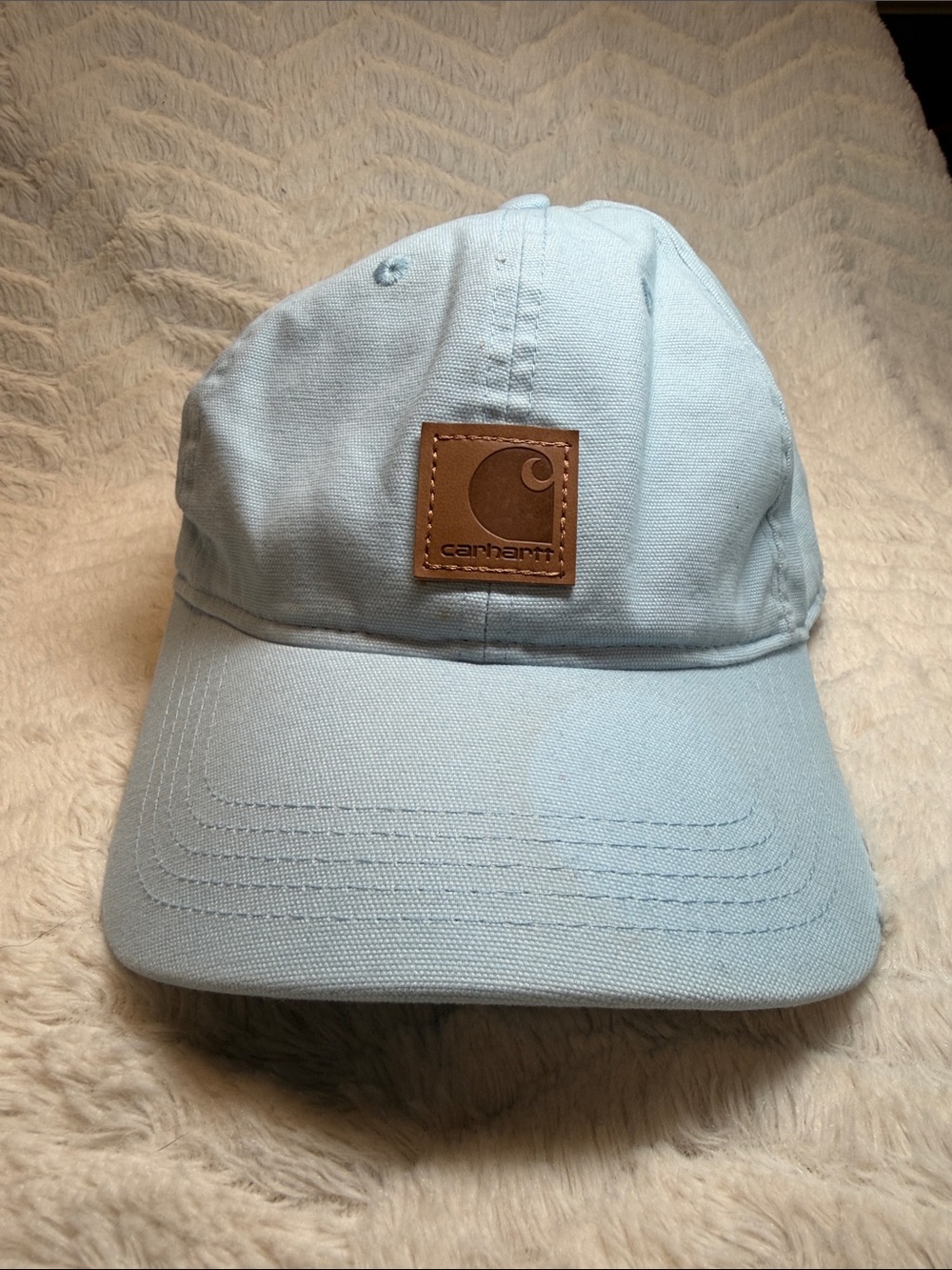 CARHARTT Baseball Hat Ball Cap Womens Men Logo Adjustable  Baby Blue New w/o tag